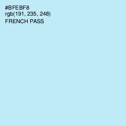 #BFEBF8 - French Pass Color Image